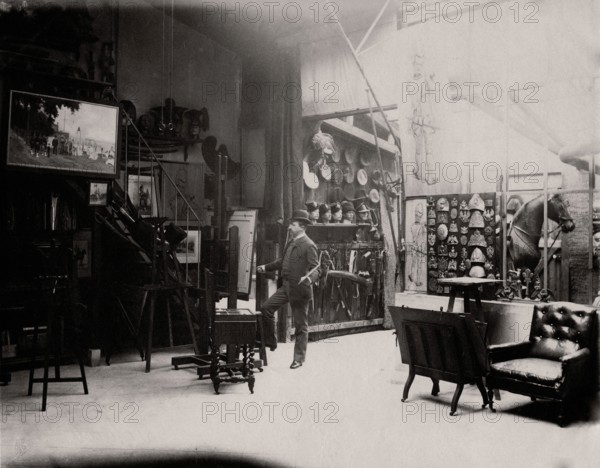 Edouard Detaille dans son atelier