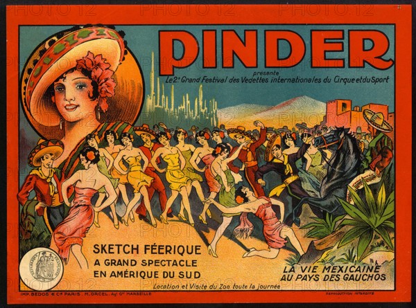 Affiche pour le cirque Pinder