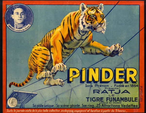 Affiche pour le cirque Pinder