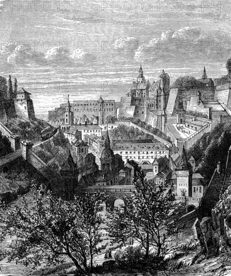 View over Luxemburg in 1890