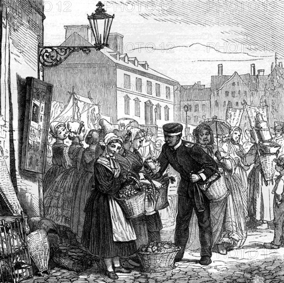 Jour de marché à Kaiserslautern, 1890