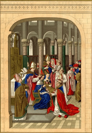 Chroniques de Jean Froissart : couronnement de Charles V de France
