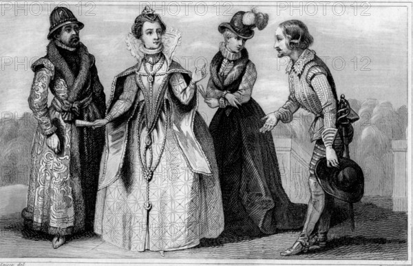 Costumes civils sous le règne d'Elisabeth d'Angleterre, 17e siècle