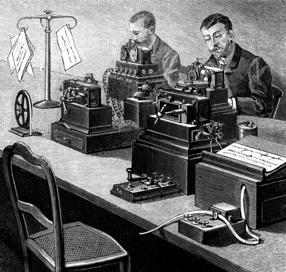 Appareil de télégraphie Wheatstone, 1888