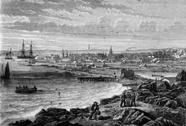 Vue de la ville de Saint-Jean en Terre Neuve, 1863