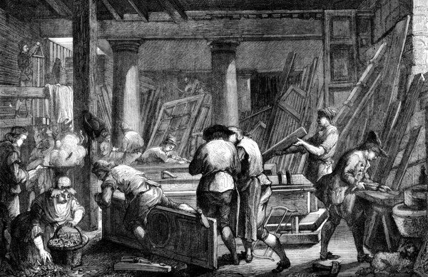 Un atelier de menuisier à Paris en 1775