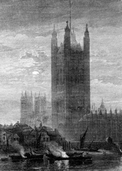 Victoria Tower - London. 19th century