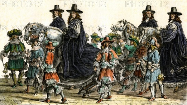 Procession of magistrates in Paris - 19th century