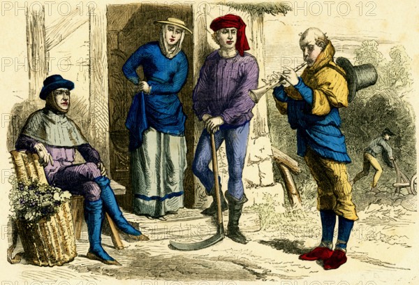 Paysans, laboureur et musicien