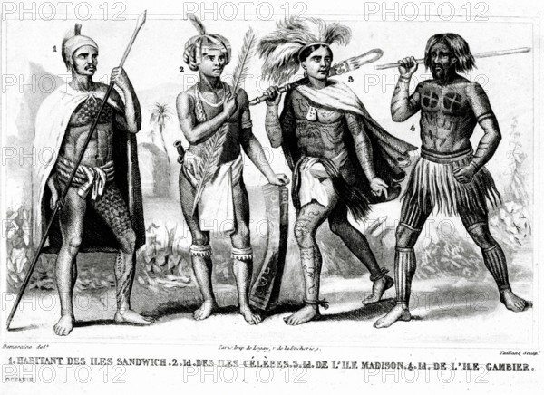 Habitants de l'Océanie - 19e siècle