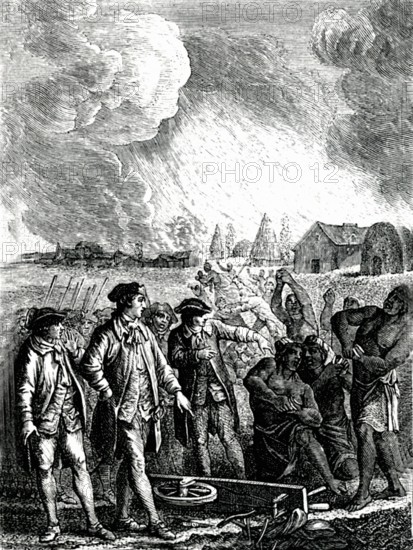 Vente d'un esclave noir - 19e siècle