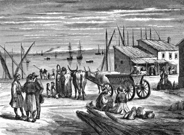 Piraeus port. 1862