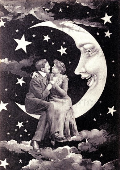 Couple sur la Lune
