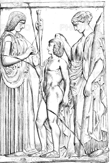 La Déesse Demeter, Triptolémos, et Koré