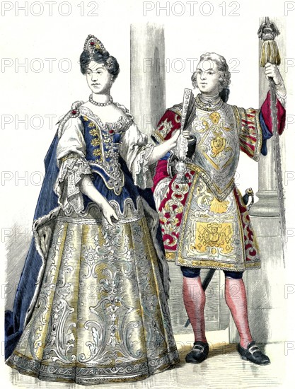 Duchesse d'Orleans, Françoise Marie de Bourbon, 1702