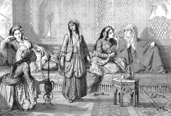 Femmes turques du harem en 1863