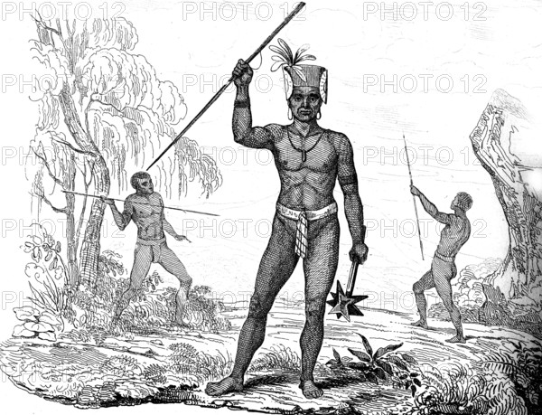 Guerrier de Nouvelle Calédonie en 1834