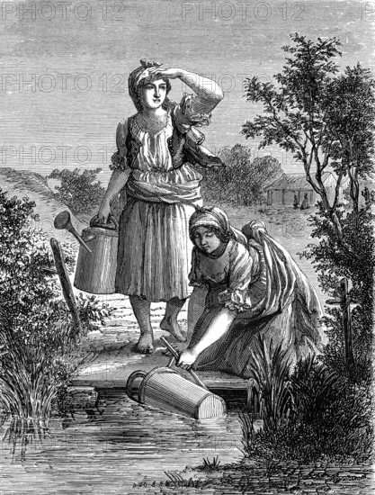 Jardinières de HONGRIE en 1865