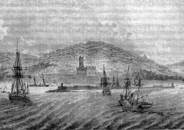 Vue de PENZANCE en Cornouailles, Angleterre