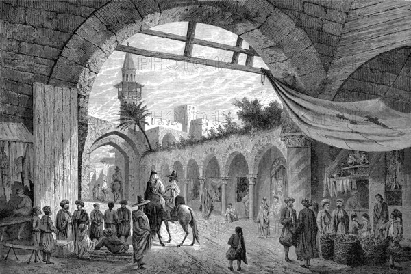 Un bazar à TUNIS en 1865