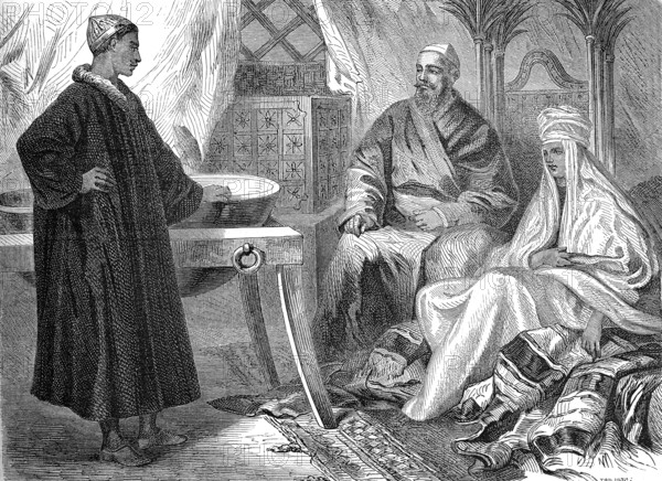 Un chef Kirghis dans sa yourte