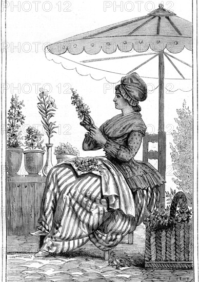 Une bouquetière au 18ème siècle