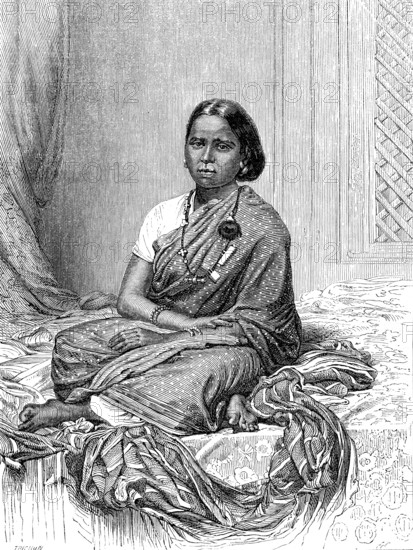 Jeune fille malabar de La Réunion