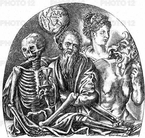 Le Vieillard entre La Mort et La Volupté