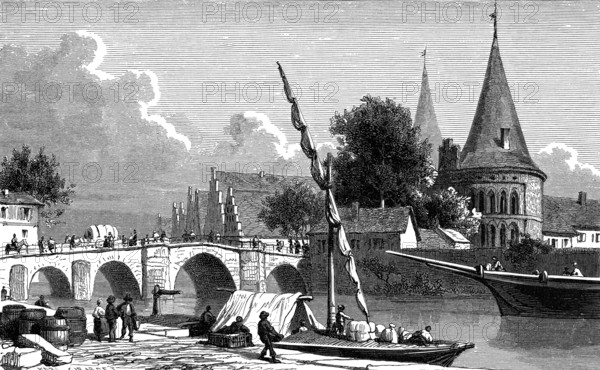 LUBECK, Allemagne en 1865
