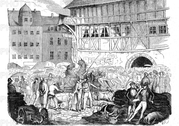 Marché aux cuirs à LEIPZIG, Allemagne