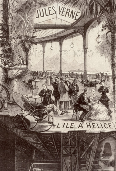 Illustration du récit de "L'île à hélice" de Jules Verne