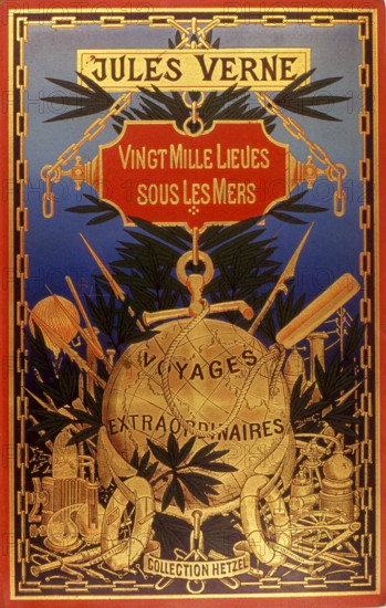 Couverture du livre " Vingt mille lieues sous les mers" de Jules Verne