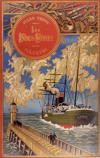 Jules Verne, page de couverture des "Indes noires"