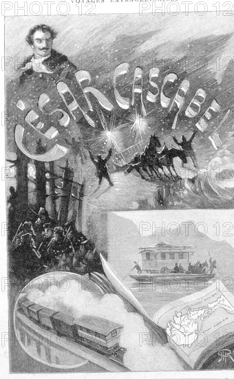 Jules Verne, dessin de "César Cascabel"