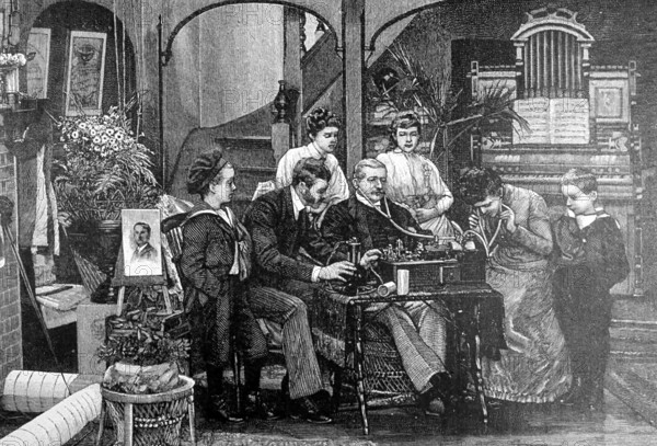 Le phonographe en famille