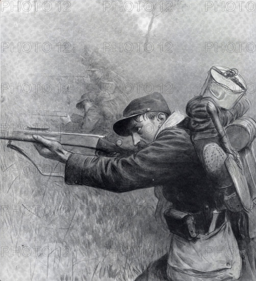 Soldat français tirant