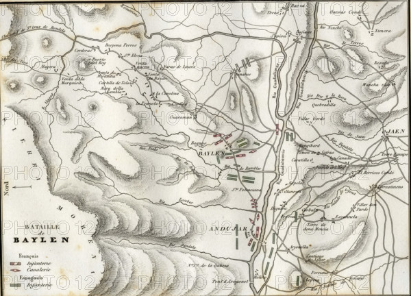 Map of the Battle of Baylen