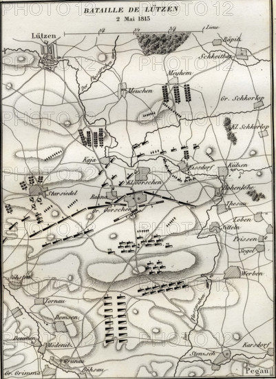 Plan de la bataille de Lutzen