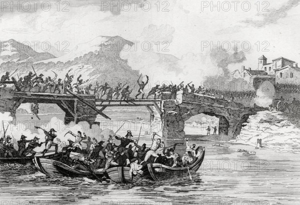 Passage du Danube par Napoléon en 1809