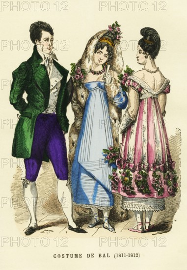 Costume de bal 1811-1812 ,Mode de PARIS