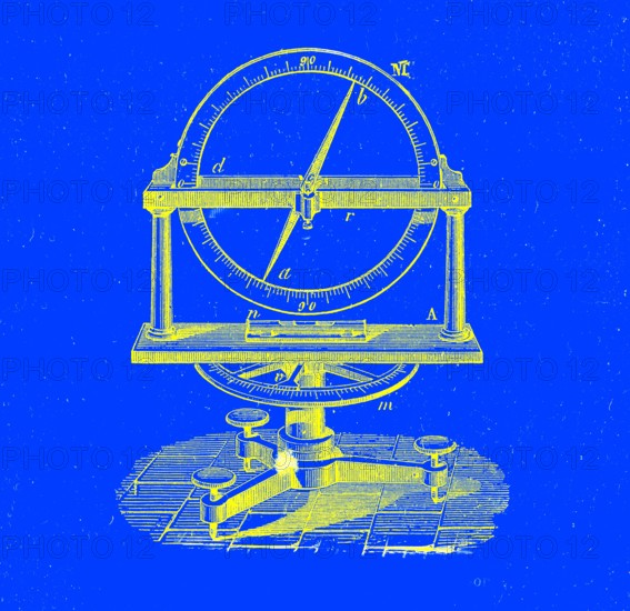 Tilt compensated compass.From " Physique populaire " by Emile Desbeaux. 
Paris 1891