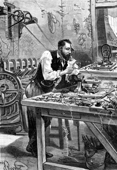 1826-1901, Zenobe Gramme, electrical engineer,improved the dynamo gramme ( induction phenomenon, Gramme ring ) " Physique Populaire " by
Emile Desbeaux. Paris 1891