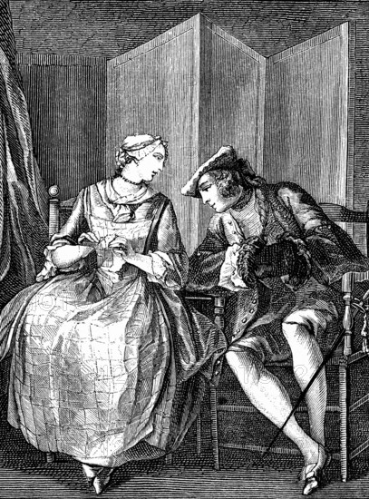 A lace worker in the eighteen century