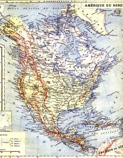 Carte de l'Amérique du Nord