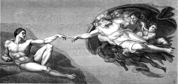The man creation by Michelangelo