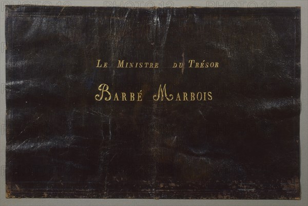 Flap of the Minister of Treasure's portfolio, Barbé Marbois