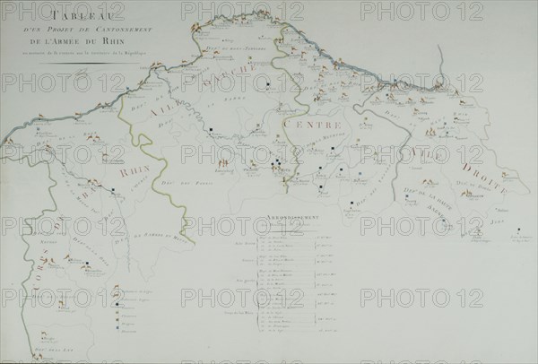 Army of the Rhine's stationing map