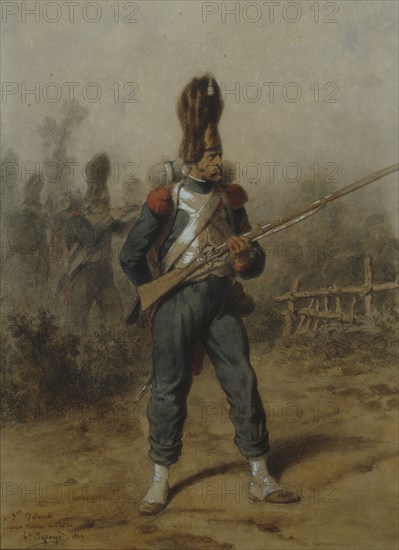Bellangé, Grenadier de la garde lors de la Campagne de Belgique en 1815