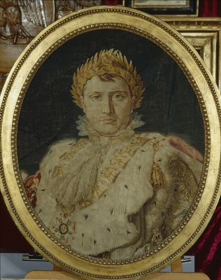 Gobelins tapestry, Napoleon I in coronation robe