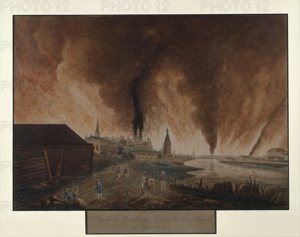 Gravure, Incendie de Moscou